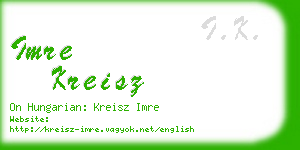 imre kreisz business card